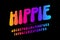 Hippie style font design