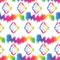 Hippie Tie Dye Rhombus Rainbow LGBT Seamless Pattern in Abstract Background Style. Colorful Shibori Psychedelic Texture