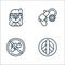hippies line icons. linear set. quality vector line set such as peace, no weapons, gun