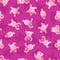 Hippo ballerina pattern seamless. hippopotamus Ballet background. Sea cow in ballet tutu dancing. Baby fabric texture. vector