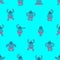 Hippo ballerina pattern seamless. hippopotamus Ballet background. Sea cow in ballet tutu dancing. Baby fabric texture. vector