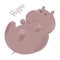 Hippo . Child fun pattern icon.