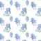 Hippo Clip art animal hippopotamus seamlless pattern character blue hippo texture cute animal wildlife funny african digital on wh