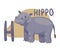 hippo and h letter