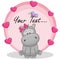 Hippo with hearts