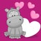 Hippo with hearts