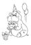 Hippo holiday birthday coloring pages