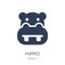 Hippo icon. Trendy flat vector Hippo icon on white background fr