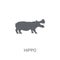 Hippo icon. Trendy Hippo logo concept on white background from a