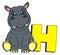 Hippo with letter H