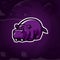 hippo logo design vector with concept style for badge and emblem. smart hippo illustration