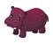 Hippo with Tusks as African Animal Vector Illustration