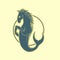 Hippocampus greek mythology mascot logo