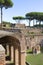 Hippodrome of Domitian on the Palatine Hill, view of the ruins of several important ancient  buildings, Hippodrome of Domitian,