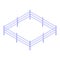 Hippodrome fence icon isometric vector. Animal horse