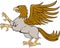 Hippogriff Prancing Side Isolated Cartoon