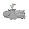 Hippopotamus, cute hippo character for your design