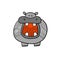 Hippopotamus, cute hippo character for your design