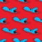 Hippopotamus Hippo Seamless Pattern Vector isolated wallpaper background red