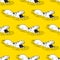 Hippopotamus Hippo Seamless Pattern Vector isolated wallpaper background Yellow