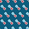 Hipster 3d anaglyph red and blue cinema glass icon. Flat retro seamless pattern, cover illustration