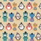 Hipster Animals & pets Seamless Background