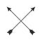 Hipster arrow cross in boho style tribal arrows