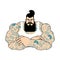 Hipster with beard and tattoo. Fashionable Stylish strong guy. B