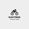 hipster bike electric logo design vector power vehicle icon symbol isolated