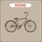 Hipster bike retro illustration