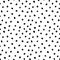 Hipster black and white seamless polka dot pattern. Vector irregular abstract texture with random hand drawn spots