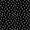 Hipster black and white seamless polka dot pattern. Vector irregular abstract texture with random hand drawn spots