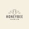 Hipster Bumblebee logo design vector