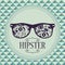 Hipster card glasses with clothing and accessories