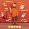 Hipster Character Illustration