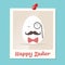 Hipster Easter greeting card instant photo