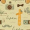 Hipster elements seamless pattern