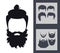 Hipster Fashion Set. Bearded Face Avatar Silhouette. Haircuts, B