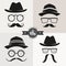 Hipster Glasses, Hats & Mustaches