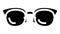 hipster glasses optical glyph icon animation