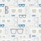 Hipster glasses seamless pattern