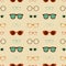 Hipster Glasses Vector Seamless Pattern