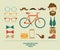 Hipster info graphic hipster elements