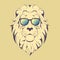 Hipster lion print