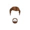 Hipster Male Hair and Facial Style With Circle Beard