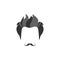 Hipster Male Hair and Facial Style With French Moustache