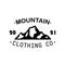 Hipster mountain logo. Hipsters badge. Adventure hipster logo. Mountain icon for outdoor shops and camping gear rentals