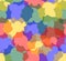 Hipster multicolored seamless background completed from semitransparent uneven shapes
