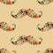 Hipster Mustache Colorful Seamless Pattern