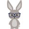 Hipster Nerdy Geeky Woodland Bunny Rabbit Illustration